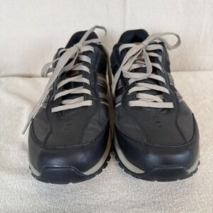 Skechers Mens Black Lace Up Relaxed Fit Air Cooled Memory Foam Shoes Size 10
